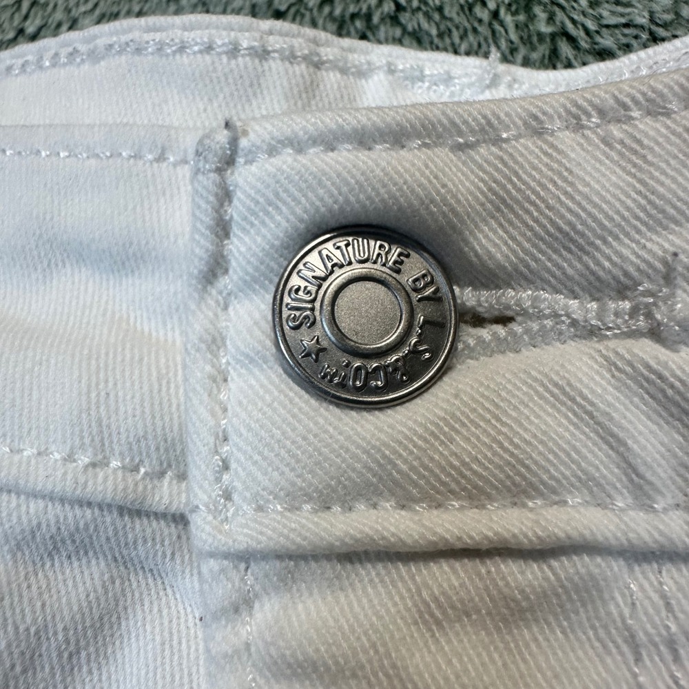 Signature by Levi Strauss & Co Womens Modern Capri White Denim Jeans Size 12 W31 - Picture 4 of 11